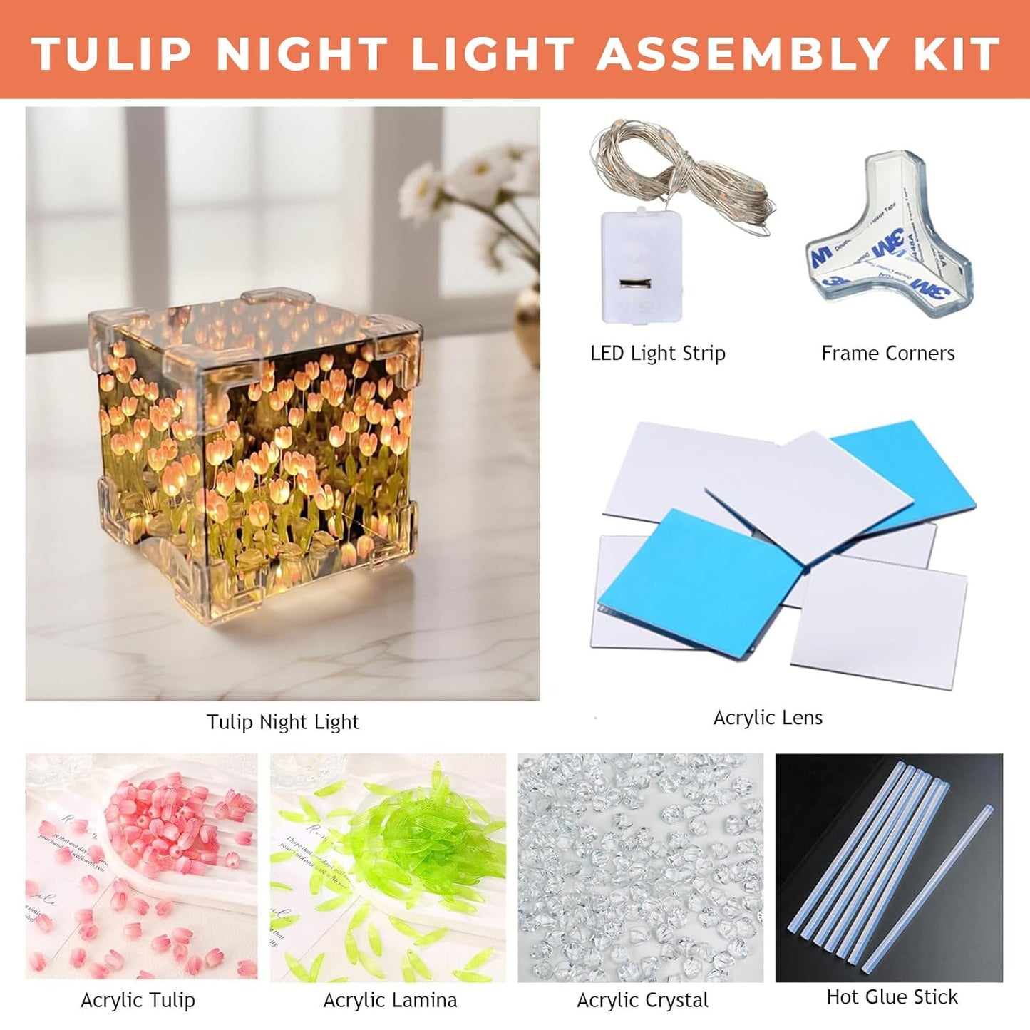 3D Magical Lamp + Tulip Lamp + Panda Lamp